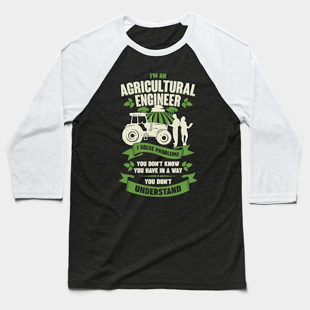 Funny Agricultural Engineer Engineering Gift Baseball T-Shirt by Dolde08